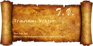 Trautman Viktor névjegykártya